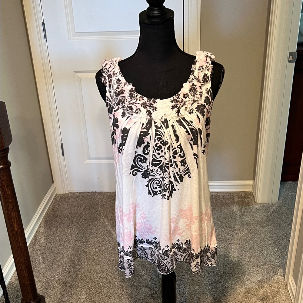 Espresso Black and White Tank Top size L - Picture 1 of 13